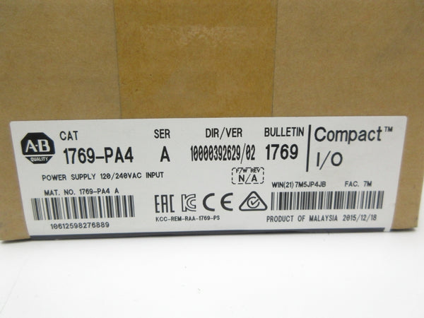 ALLEN BRADLEY 1769-PA4 SER. A 170-265VAC NSMP