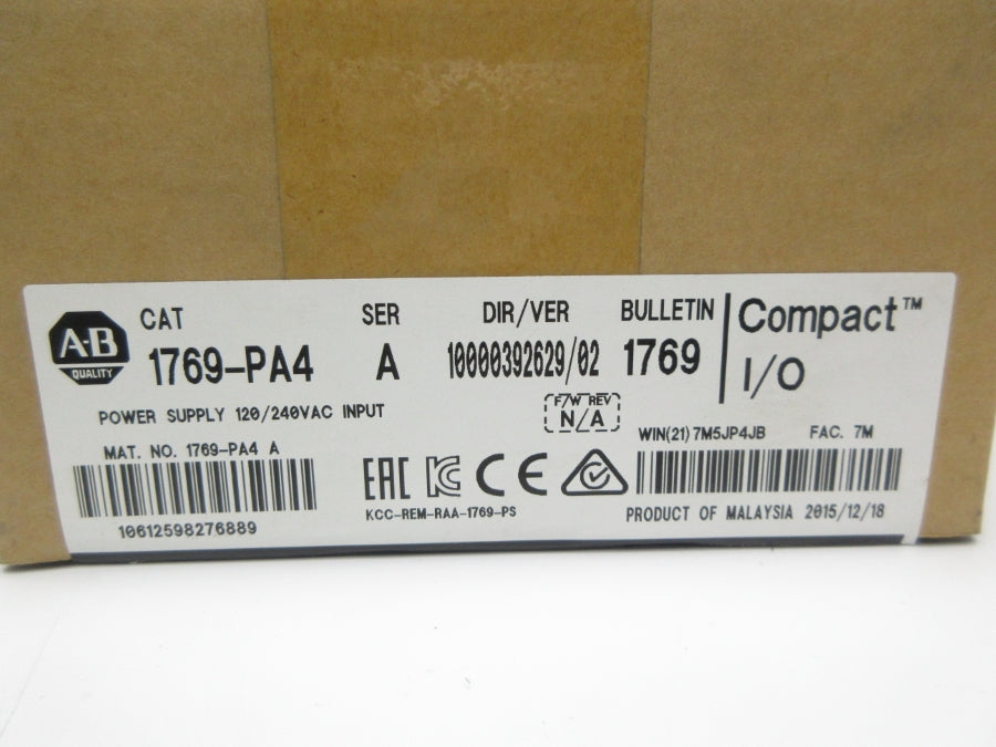 ALLEN BRADLEY 1769-PA4 SER. A 170-265VAC NSMP