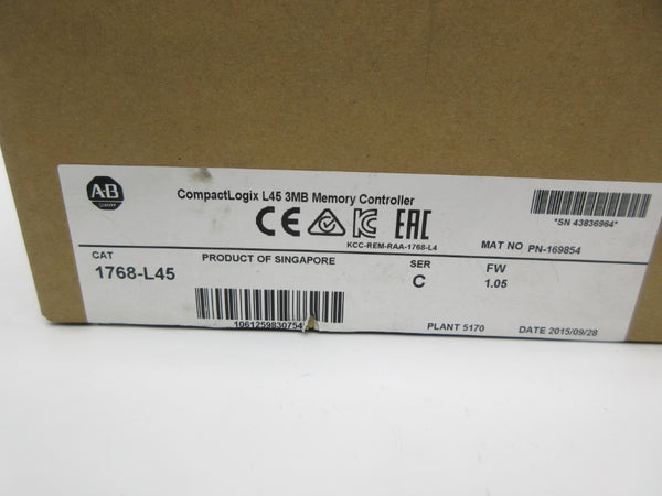 ALLEN BRADLEY 1768-L45 SER. C F/W 1.05 24VDC NSMP