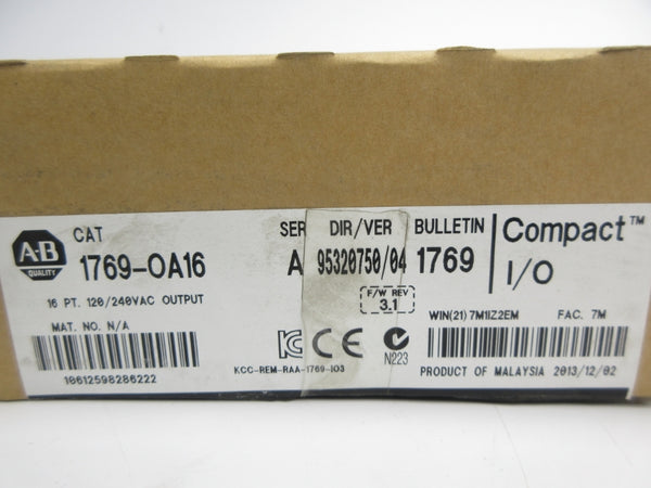 ALLEN BRADLEY 1769-OA16 SER. A F/W 3.1 120/240VAC NSMP