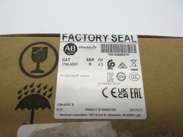 ALLEN BRADLEY 1794-AENT SER. B F/W 4.3 DATE: 2021 NSFS
