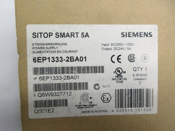 SIEMENS 6EP1333-2BA01 120/230VAC NSFS