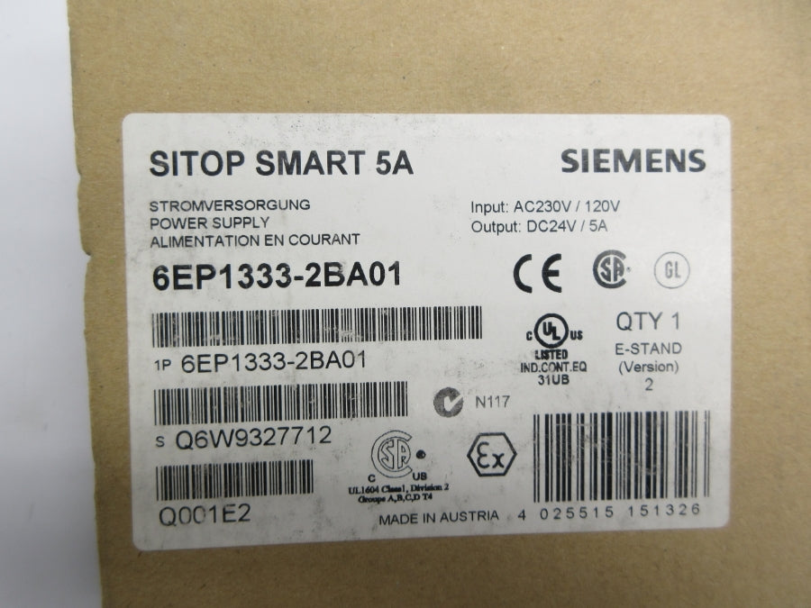 SIEMENS 6EP1333-2BA01 120/230VAC NSFS