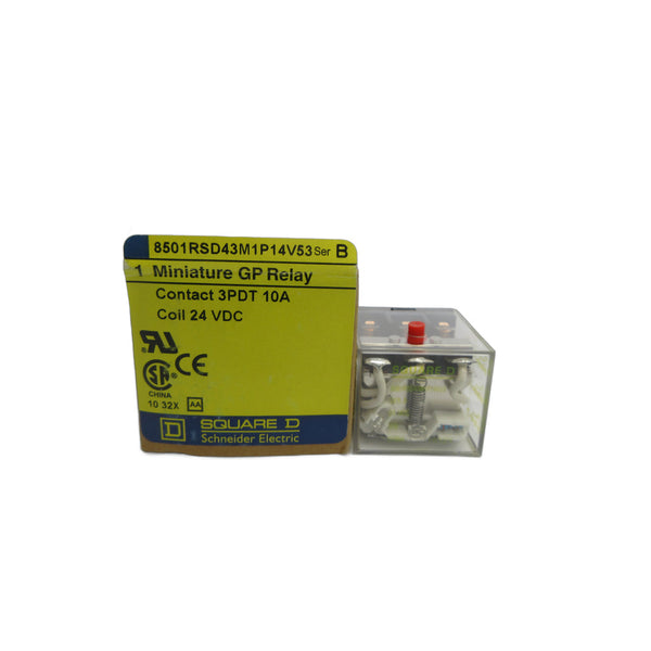 SQUARE D 8501RSD43M1P14V53 SER. B 24VDC 10A NSMP