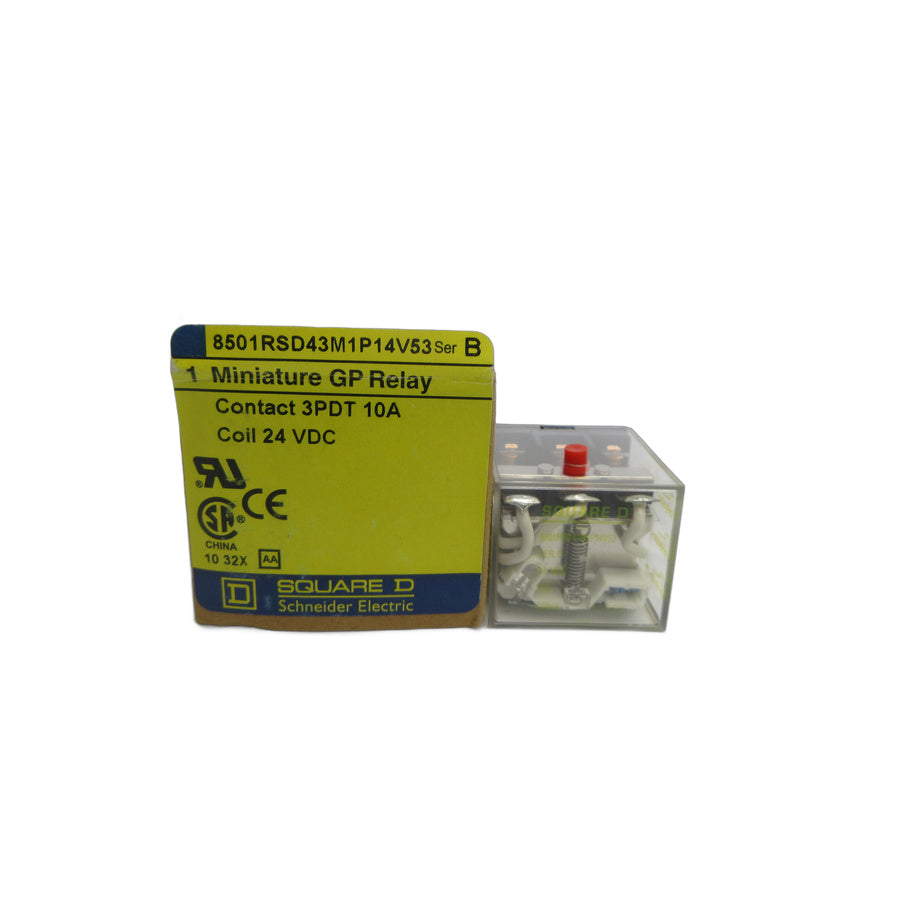SQUARE D 8501RSD43M1P14V53 SER. B 24VDC 10A NSMP