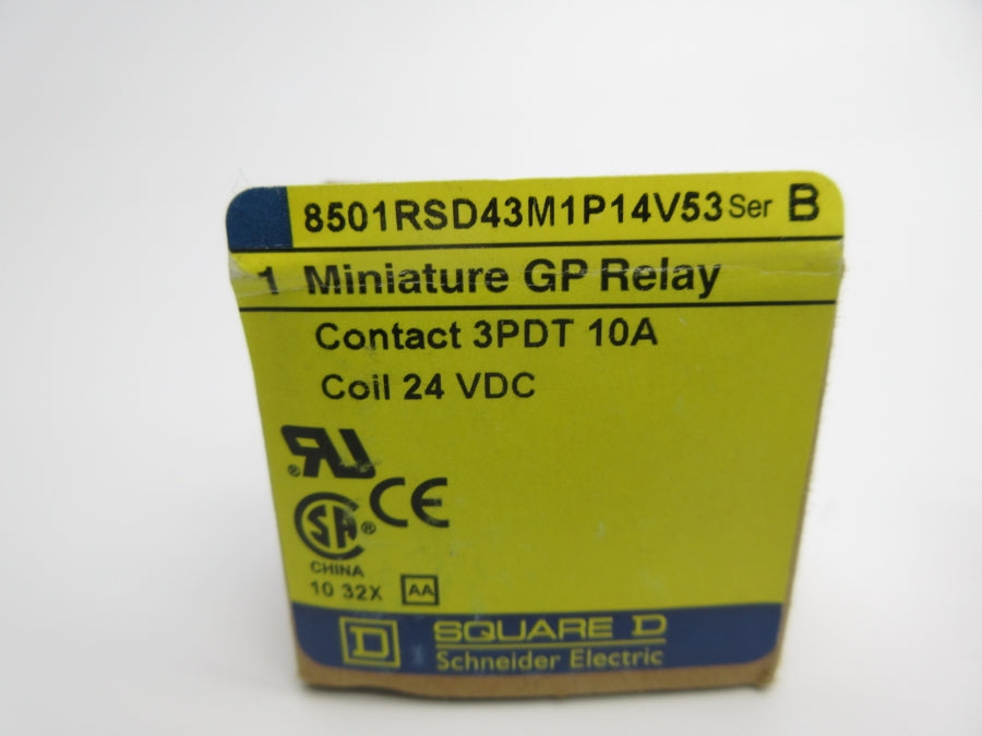 SQUARE D 8501RSD43M1P14V53 SER. B 24VDC 10A NSMP
