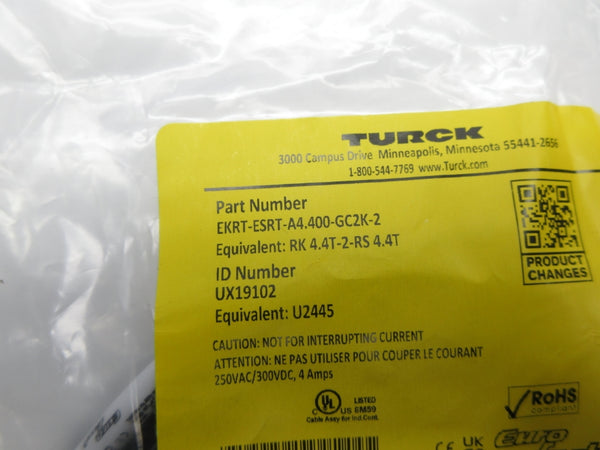 TURCK EKRT-ESRT-A4.400-GC2K-2 UX19102 250VAC 4A NSMP
