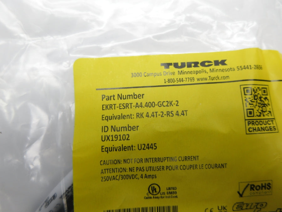 TURCK EKRT-ESRT-A4.400-GC2K-2 UX19102 250VAC 4A NSMP