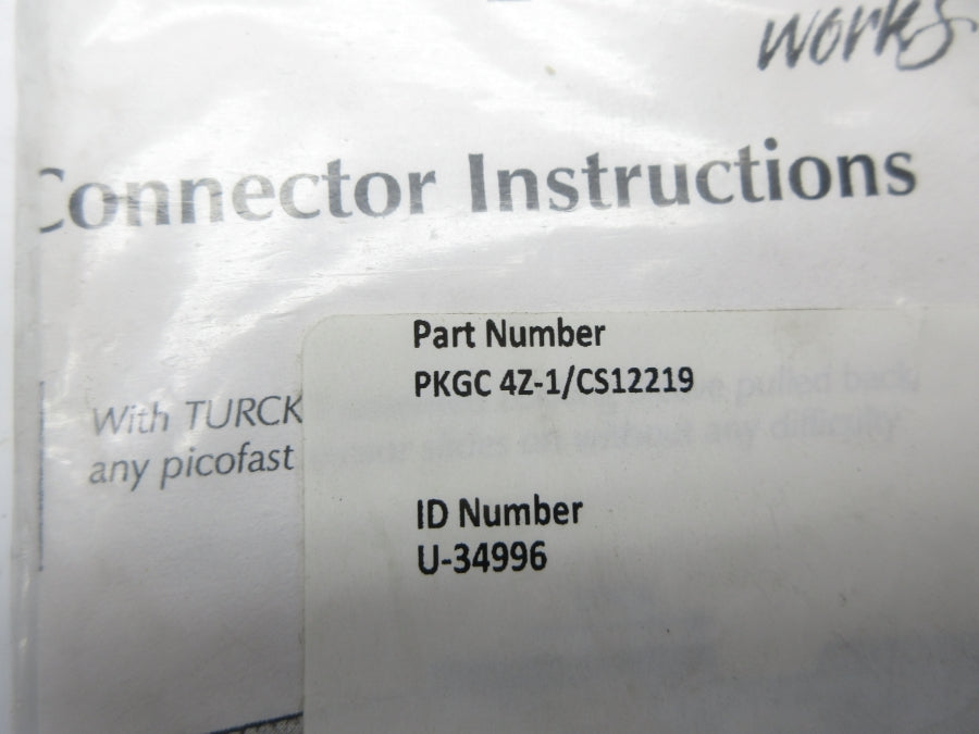 TURCK PKGC4Z-1/CS12219 U-34996 NSMP
