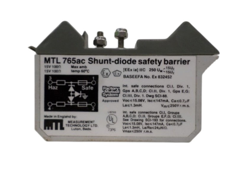 MEASUREMENT TECHNOLOGY MTL765ac SHUNT-DIODE SAFETY BARRIER  NSNP