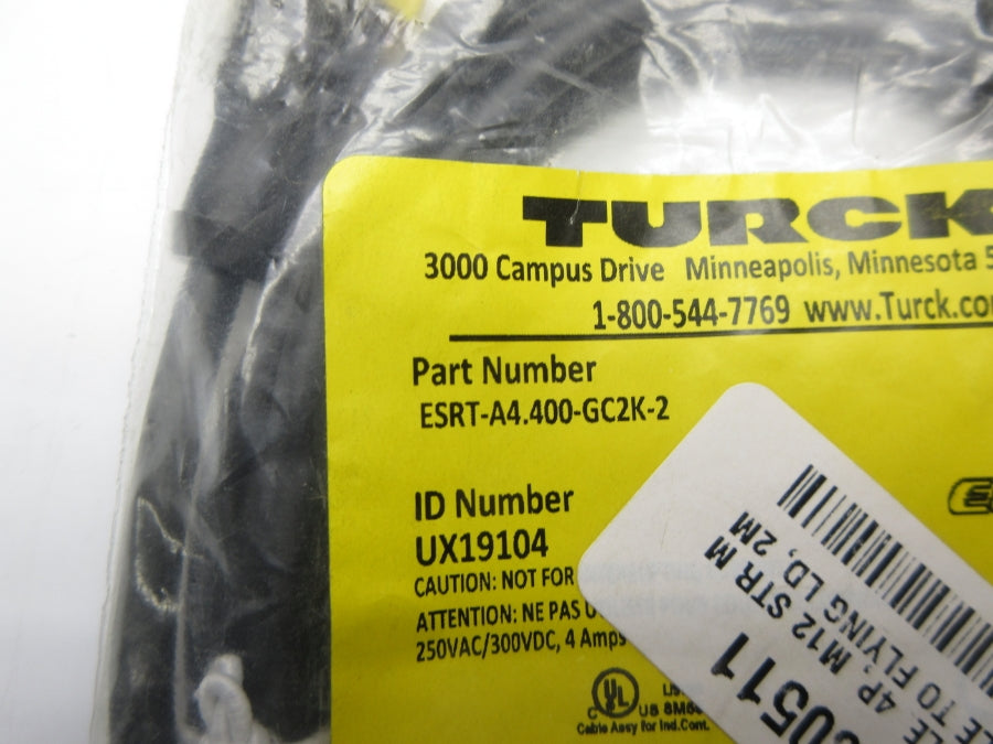 TURCK ESRT-A4.400-GC2K-2 UX19104 250VAC 4A NSMP