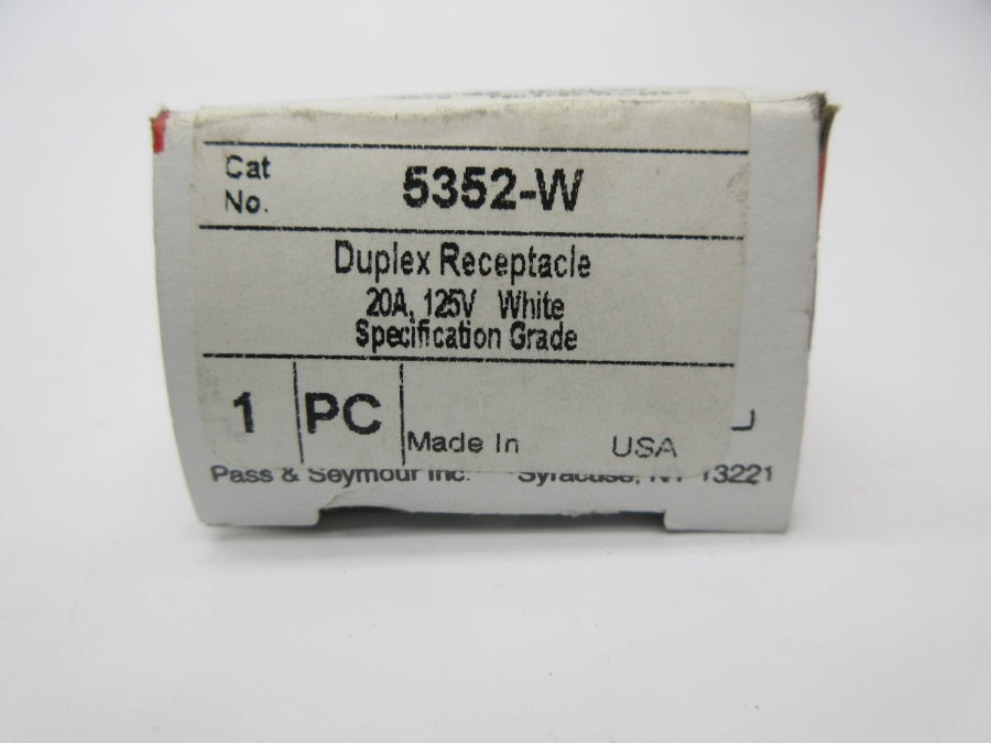 PASS & SEYMOUR 5352-W 125V 20A NSMP