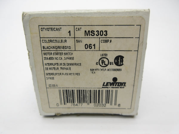 LEVITON MS303 600VAC 30A NSMP
