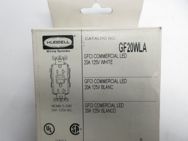 HUBBELL GF20WLA 125V 20A NSMP