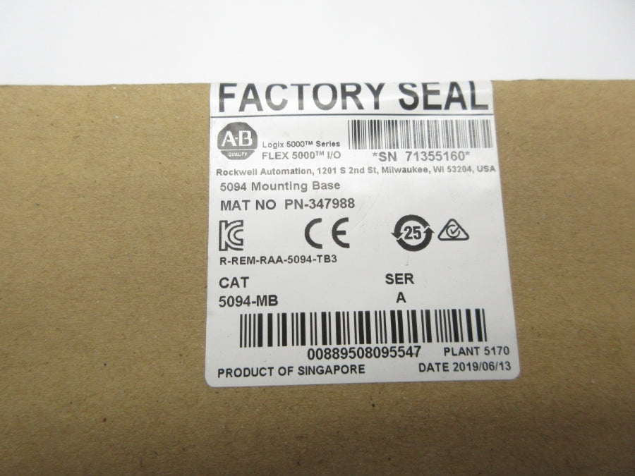 INDUSTRIAL SPARE PART 5094-MB SER. A DATE: 2019 NSFS