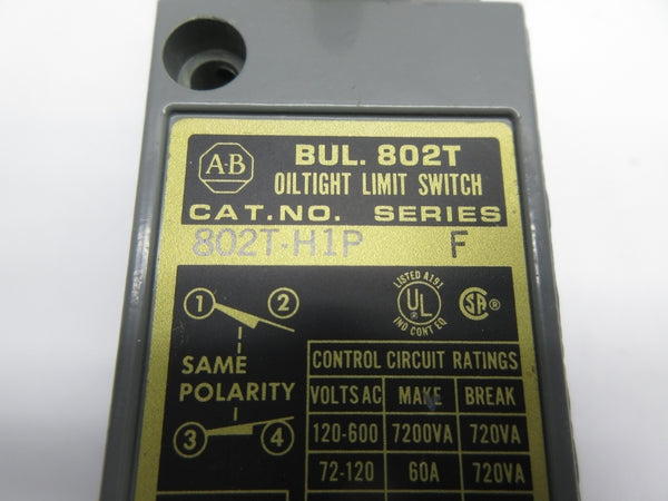 ALLEN BRADLEY 802T-H1P SER. F 120-600VAC 60A NSNP