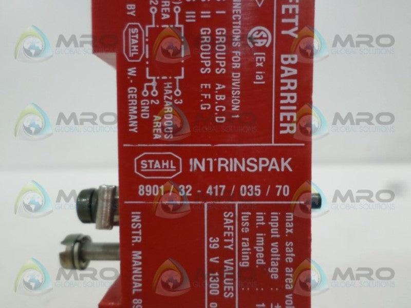STAHL INTRINSPAK 8901/32-417/035/70 SAFETY BARRIER NSNP