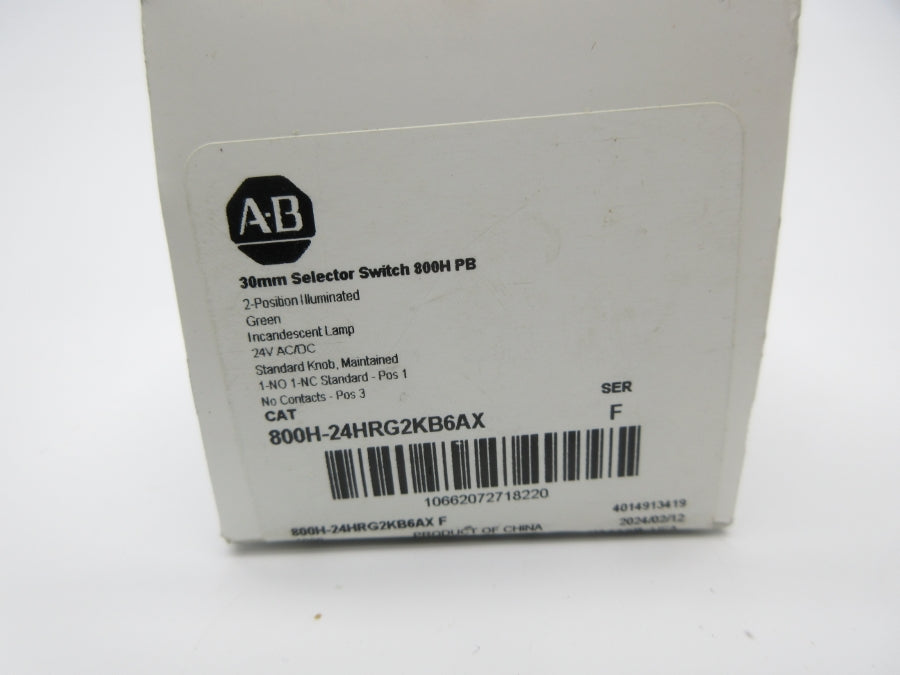 INDUSTRIAL SPARE PART 800H-24HRG2KB6AX SER. F 24VAC/DC (WH) NSMP