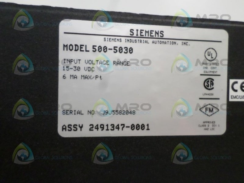 SIEMENS 500-5030 INPUT MODULE UNMP