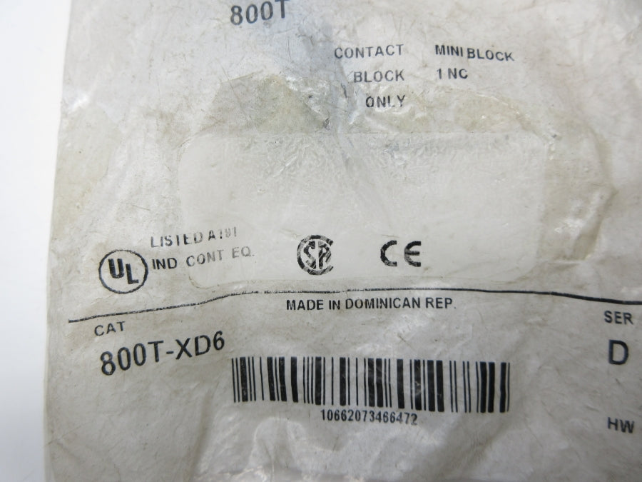 INDUSTRIAL SPARE PART 800T-XD6 SER. D NSMP
