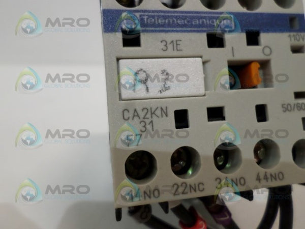 TELEMANIQUE CA2KN31F7 CONTROL RELAY 110V UNMP