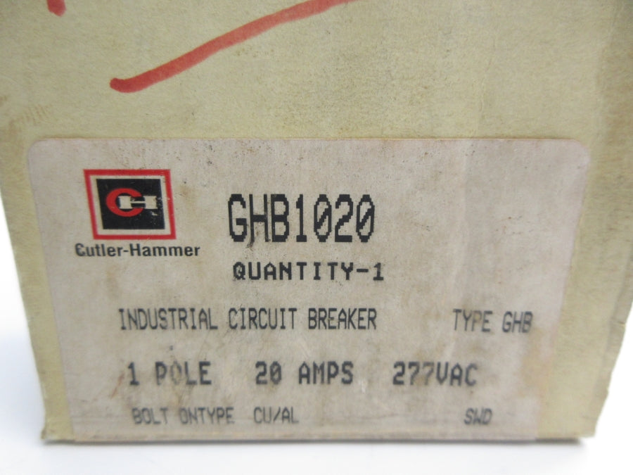 CUTLER-HAMMER GHB1020 277VAC 20A NSMP
