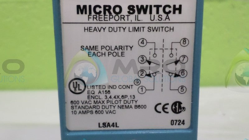 MICRO SWITCH LSA41 HEAVY DUTY LIMIT SWITCH NSNP