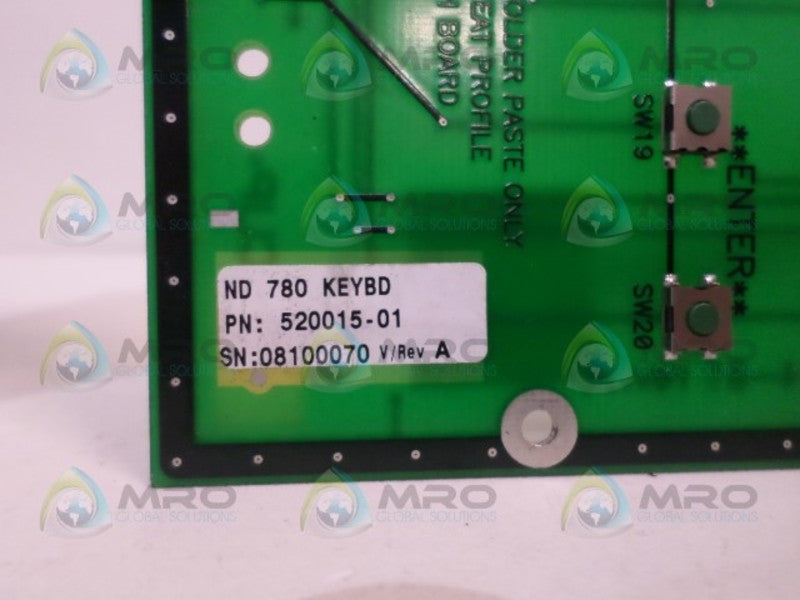 HEIDENHAIN ND-780 520015-01 KEYBOARD CIRCUIT BOARD UNMP