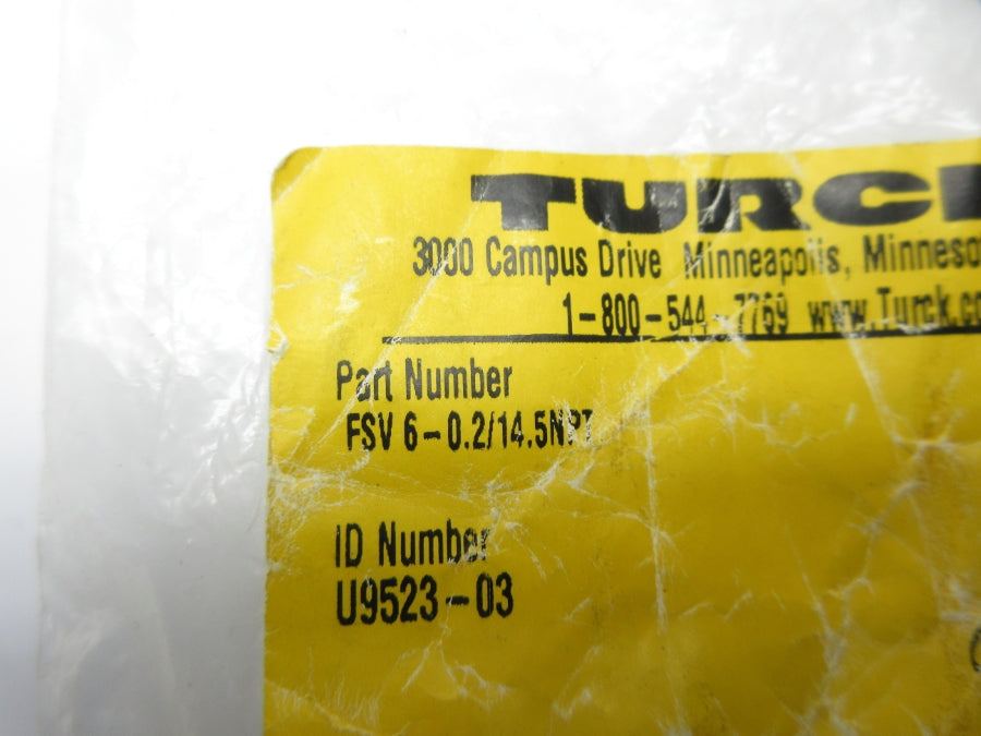 TURCK FSV6-0.2/14.5NPT U9523-03 NSMP