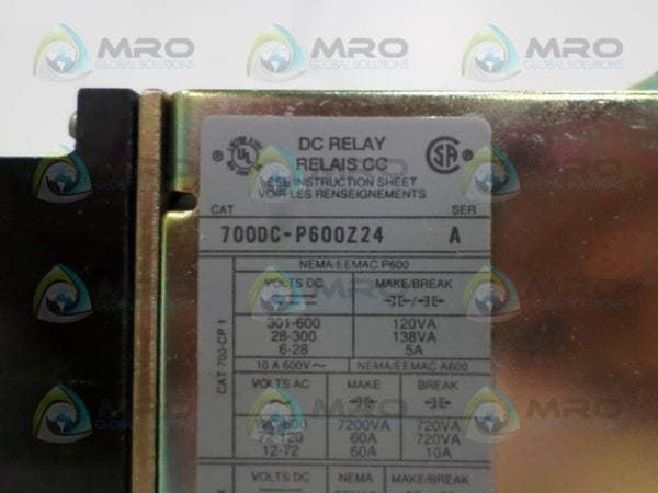 ALLEN BRADLEY 700DC-P600Z24 SER. A AC RELAY UNMP