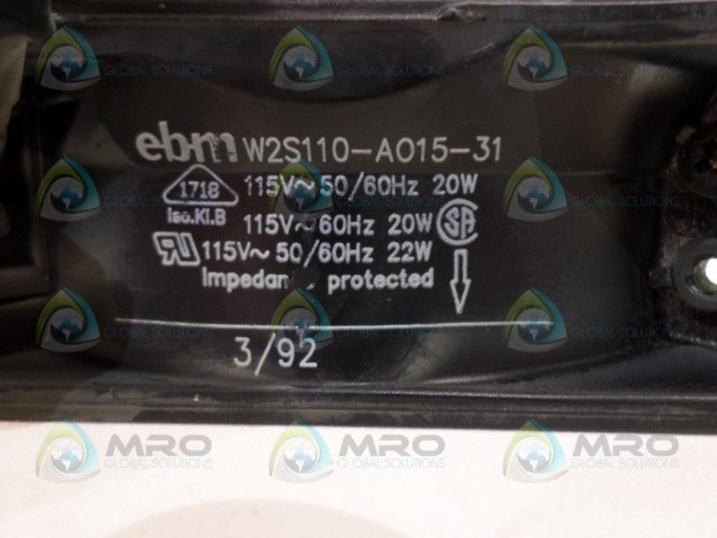 EBM W2S110-AO15-31 FAN UNMP