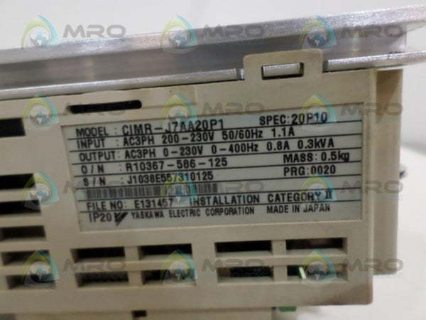 YASKAWA CIMR-J7AA20P1 INVERTER UNMP