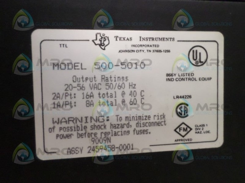 TEXAS INSTRUMENTS 500-5010 OUTPUT MODULE UNMP