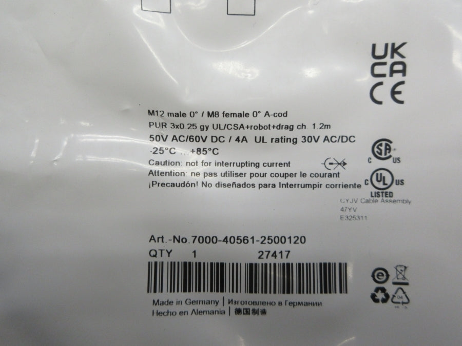 MURR ELEKTRONIK 7000-40561-2500120 50VAC NSMP