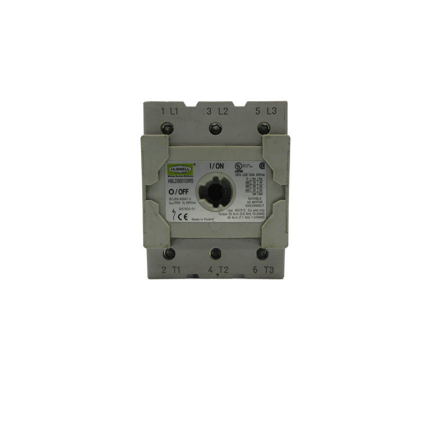 HUBBELL HBLDS60100RS 600VAC 100A NSNP