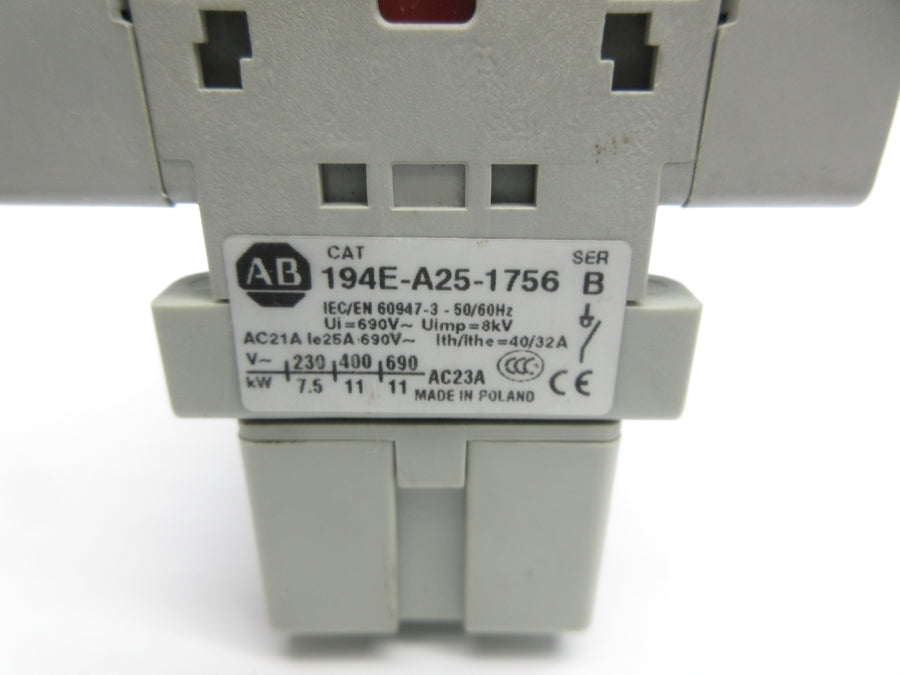 ALLEN BRADLEY 194E-A25-1756 SER. B 690V 40/32A NSNP