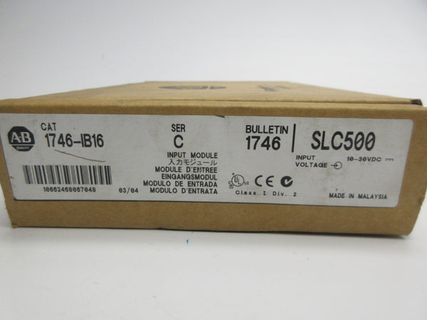 ALLEN BRADLEY 1746-IB16 SER. C 10-30VDC NSMP