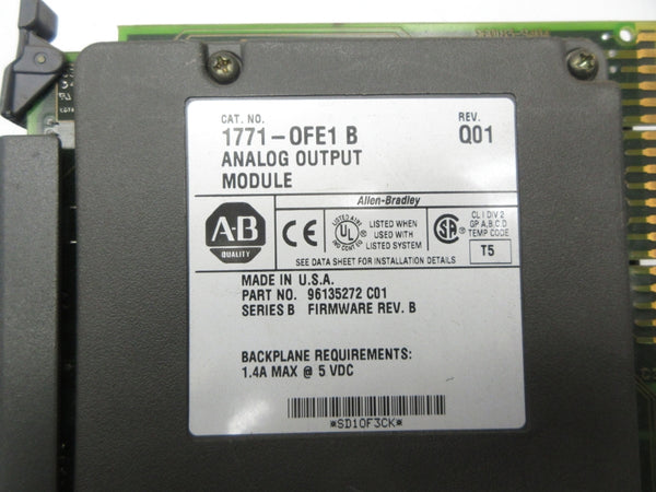 ALLEN BRADLEY 1771-OFE1 SER. B F/W B REV. Q01 UNMP