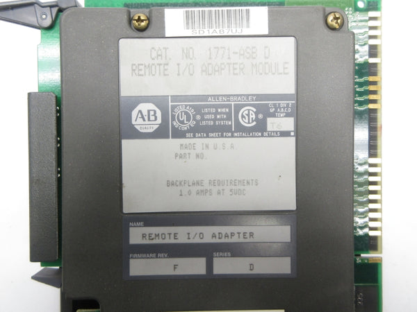 ALLEN BRADLEY 1771-ASB SER. D F/W F UNMP