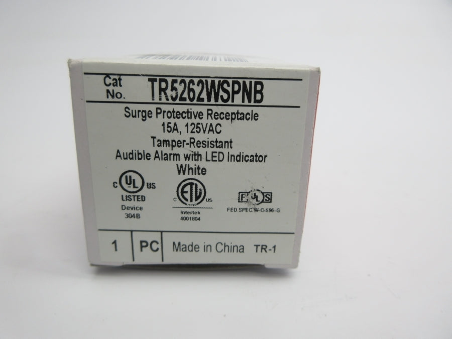 PASS & SEYMOUR TR5262WSPNB 125VAC 15A NSMP