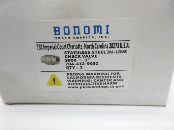 BONOMI S800-1" 704-412-9031 NSMP