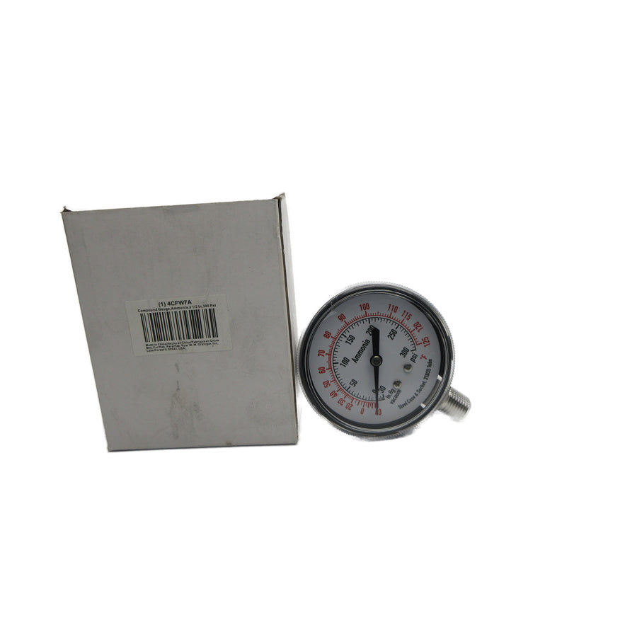 GRAINGER 4CFW7A 0-300PSI 2-1/2" NSMP
