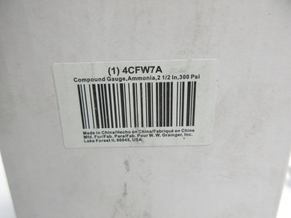 GRAINGER 4CFW7A 0-300PSI 2-1/2" NSMP