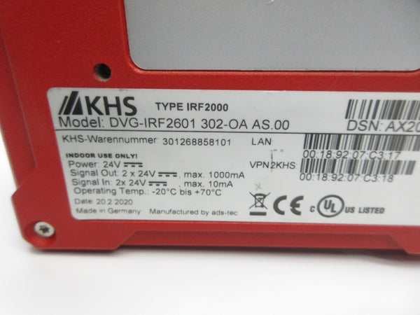 KHS DVG-IRF2601302-OAAS.00 24V NSNP