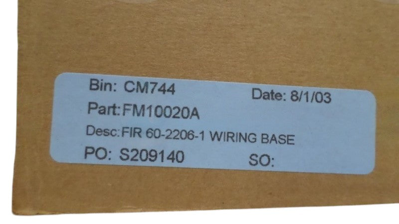 FIREYE 60-2206-1 WIRING BASE NSFS