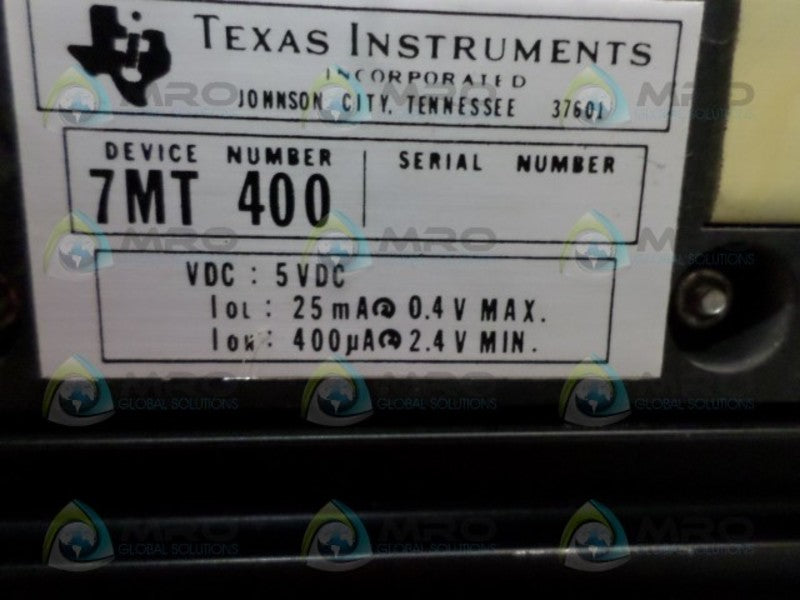 TEXAS INSTRUMENTS 7MT400 PARALLEL OUTPUT MODULE UNMP