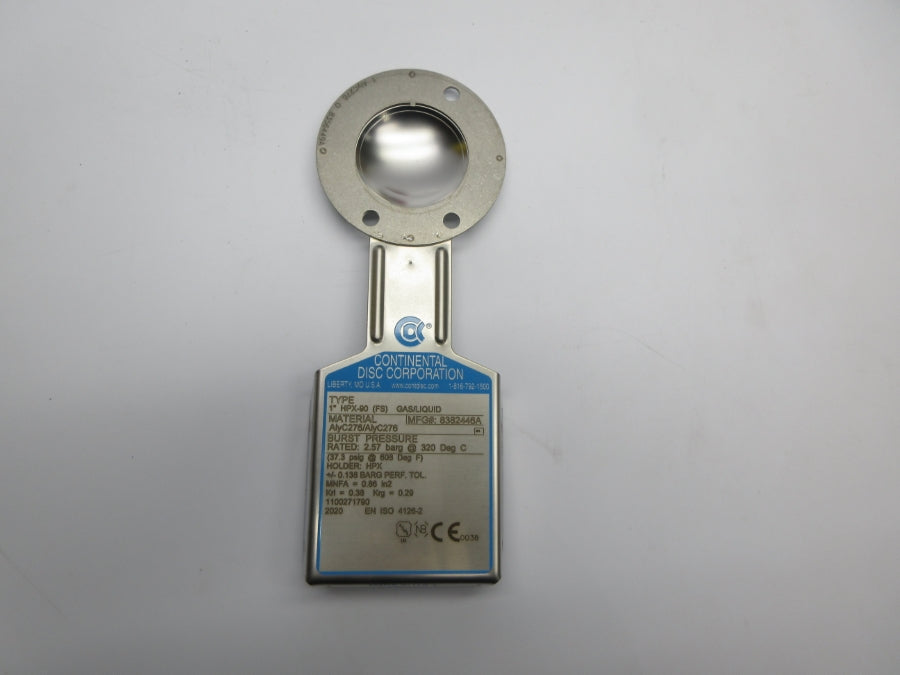 CONTINENTAL DISC 8382446A HPX-90 37.3PSI 1" NSMP