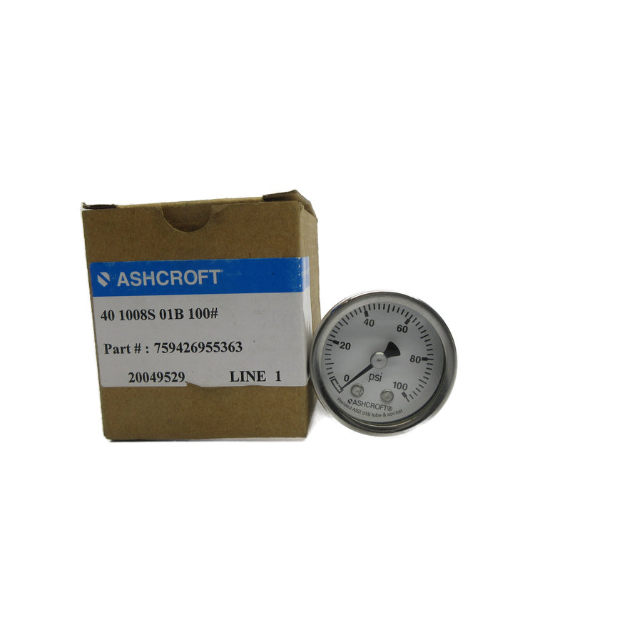 ASHCROFT 401008S01B100# 0-100PSI NSMP