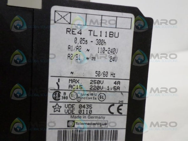 TELEMANIQUE RE4TL11BU TIME DELAY RELAY UNMP