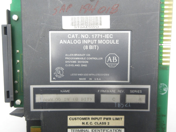 ALLEN BRADLEY 1771-IEC SER. A F/W C UNMP